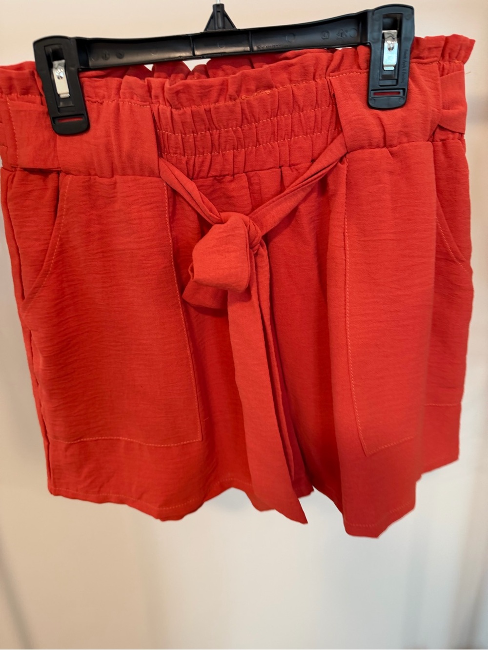 Women’s burnt orange Waist Tie Shorts